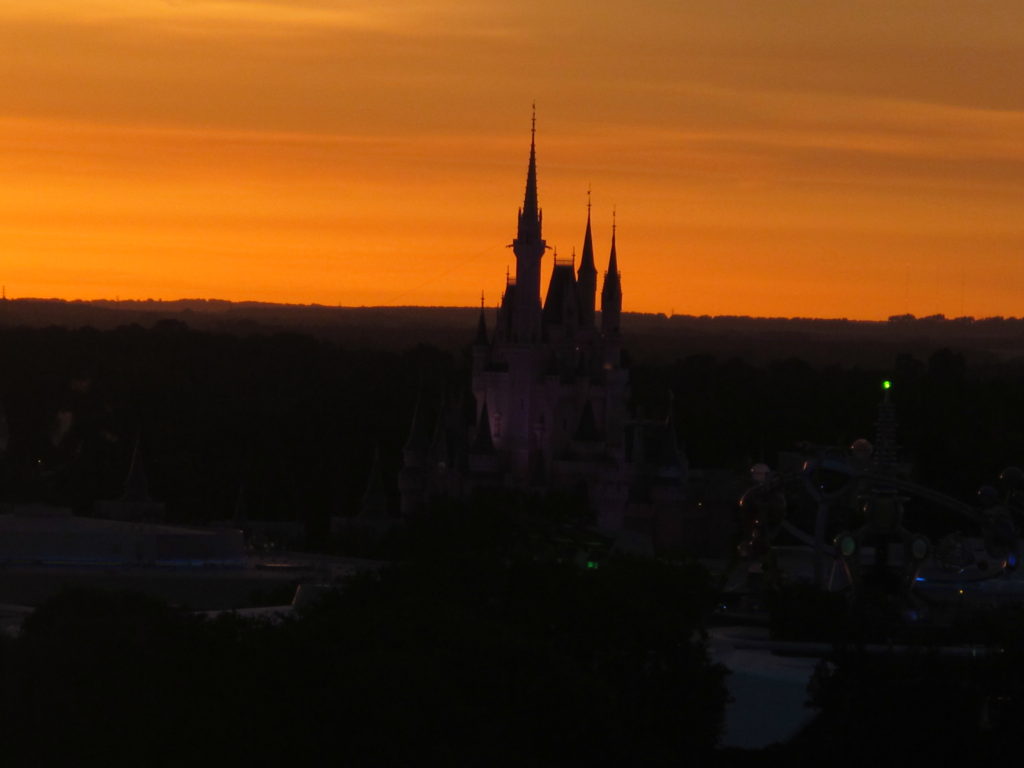 Sunset over Cinderella Castle at Walt Disney World