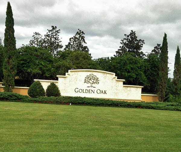 Entrance to Disney's Golden Oak residences