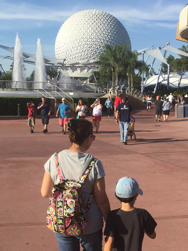 Spaceship Earth plaza at Epcot